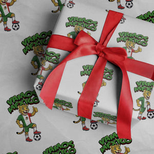 Vamos Mexico Fierce Leopard Wrapping Paper Roll Soccer 2026 Fan Gift TS12 White Print Your Wear