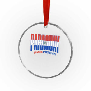 Vamos Paraguay Long Live Soccer Cheer Crystal Glass Ornament Patriotic Paraguaya Futbol Football Fans Pride
