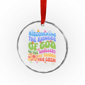 VBS 2025 Crystal Glass Ornament Discovering The Bigness Of God In The Smallest Of Things Retro Groovy TS02 Print Your Wear