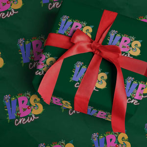 VBS Crew 2025 Wrapping Paper Roll Magninfied Vacation Bible School Adventure TS02 Green Print Your Wear