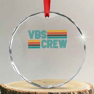 VBS Crew Crystal Glass Ornament Vacation Bible School Church Camp Retro Vintage TS10 Transparent Glass 3'' Circle Print Your Wear