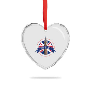 VE Day 80th Anniversary Heart Crystal Glass Ornament WWII Remembrance 2025 Celebrations London TS02 Print Your Wear