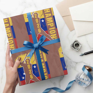 Venezuela 2026 Champions Wrapping Paper Roll Baseball Vinotinto Pride Gift TS12 Mocha Print Your Wear