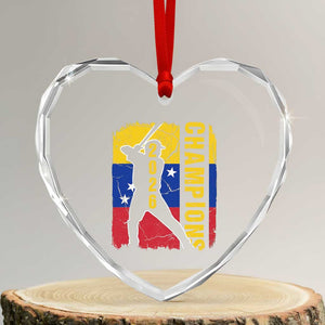 Venezuela 2026 Champions Heart Crystal Glass Ornament Baseball Vinotinto Pride Gift TS12 Transparent Glass 3'' Heart Print Your Wear