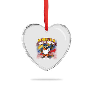 Venezuela Baseball Champions Heart Crystal Glass Ornament Troupial Bird Patriotic Pride TS12 Print Your Wear