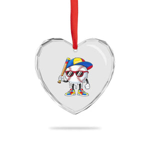 Venezuela Baseball Heart Crystal Glass Ornament Venezuelan Pride Baseball Life Style Youth Drip Baseball Boys Kid TS10 Print Your Wear