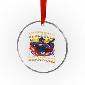 Venezuela Champions 2026 Crystal Glass Ornament Beisbol Venezuelan Pride Flag Baseball Fans TS02 Print Your Wear