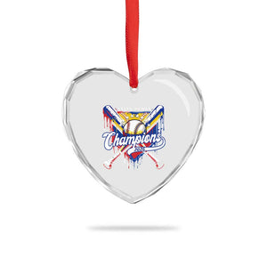 Venezuela Champions 2026 Heart Crystal Glass Ornament Baseball Lover Home Plate Drip TS11 Print Your Wear