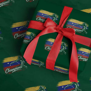 Venezuela Champions Baseball Batter Venezuelan Sport Fan Wrapping Paper Roll TS11 Green Print Your Wear