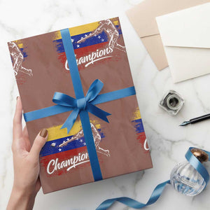 Venezuela Champions Baseball Batter Venezuelan Sport Fan Wrapping Paper Roll TS11 Mocha Print Your Wear