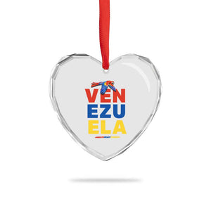 Venezuela Pride Flying Scarlet Macaw Heart Crystal Glass Ornament Ara Macao Guacamaya Venezuelan Pride Tropical Bird TS02 Print Your Wear