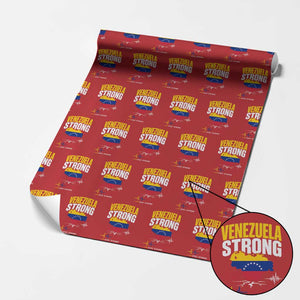 Venezuela Strong Support and Solidarity Wrapping Paper Roll Patriotic Venezuelan Flag Country Map