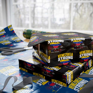Venezuela Strong Support and Solidarity Wrapping Paper Roll Patriotic Venezuelan Flag Country Map