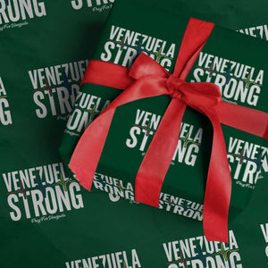 Venezuela Strong Venezuelan Heartbeat Wrapping Paper Roll Solidarity Resilience Hope and Prayer