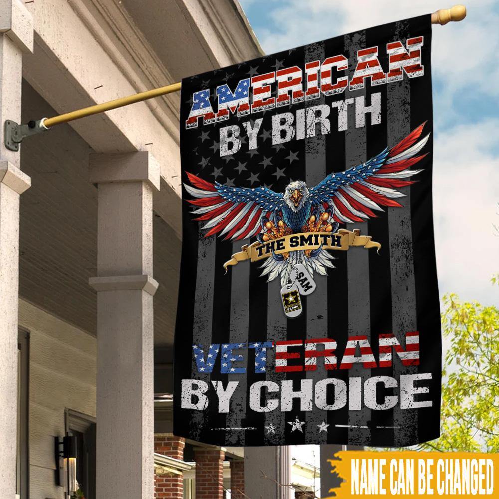Personalized Flag American By Birth Veteran By Choice CTM One Size Printyourwear