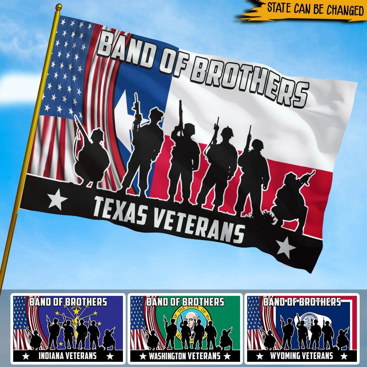 Personalized Flag Band Of Brothers Texas Veterans CTM One Size Printyourwear