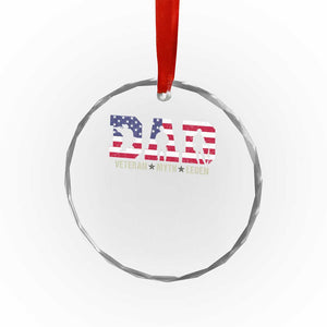 Veteran Dad The Myth Legend Crystal Glass Ornament Cool Father's Day Military Gifts 4th of July TS14 Print Your Wear