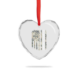 Veteran Suicide Awareness Heart Crystal Glass Ornament USA Flag 22 A Day Is 22 Too Many TS02 Print Your Wear