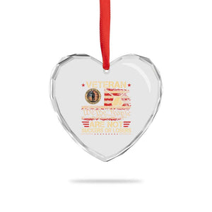 Veterans Are Not Suckers Or Losers Heart Crystal Glass Ornament Vintage Old 1776 Vintage Flag We The People Veteran Patriotic TS10 Print Your Wear