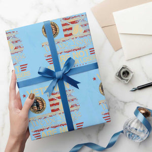 Veterans Are Not Suckers Or Losers Wrapping Paper Roll Vintage Old 1776 Vintage Flag We The People Veteran Patriotic TS10 Light Blue Print Your Wear