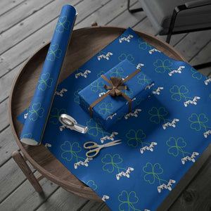 Video Game Lover St Patricks Day with Shamrock Controllers Wrapping Paper Roll TS11 Blue Print Your Wear