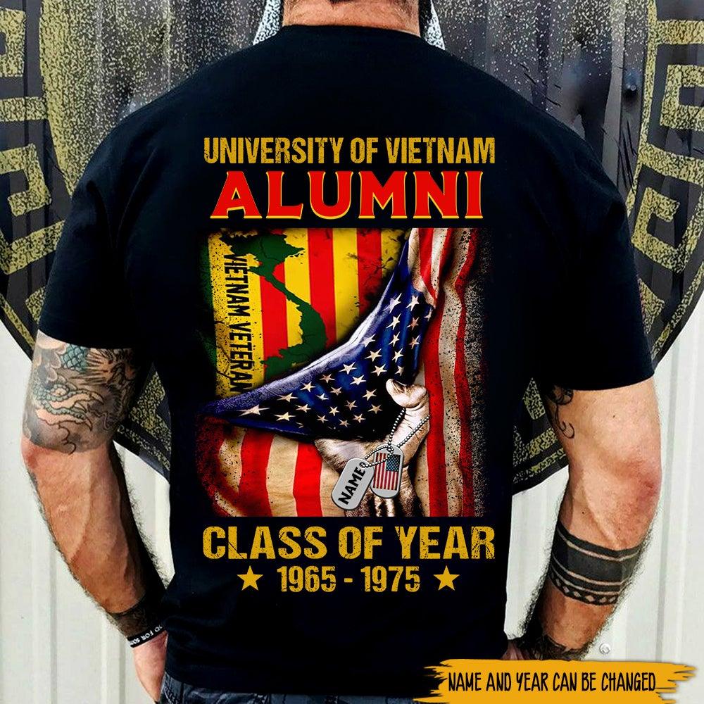 Personalized Vietnam Veteran T Shirt University Of Vietnam CTM Custom - Printyourwear