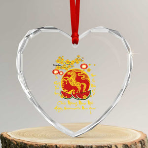 Vietnamese Lunar New Year 2026 Heart Crystal Glass Ornament Chuc Mung Nam Moi Tet Holiday Horse Zodiac TS11 Transparent Glass 3'' Heart Print Your Wear