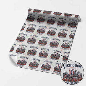 Viking Row Ro Ro Norway Norge Norwegian Flag Wrapping Paper Roll Row For Glory Norway Together As One Retro Football Fans TS02 Christmas Plaid Print Your Wear