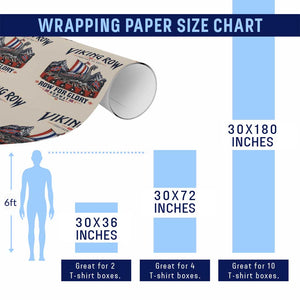 Viking Row Ro Ro Norway Norge Norwegian Flag Wrapping Paper Roll Row For Glory Norway Together As One Retro Football Fans TS02 Print Your Wear