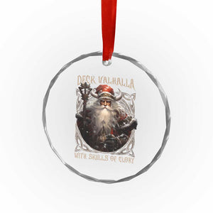 Viking Xmas Crystal Glass Ornament Deck Valhalla With Skulls Of Glory Santa Yule TS11 Print Your Wear