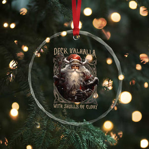 Viking Xmas Crystal Glass Ornament Deck Valhalla With Skulls Of Glory Santa Yule TS11 Print Your Wear