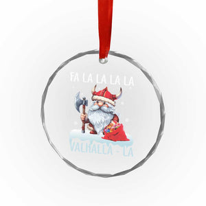 Viking Xmas Crystal Glass Ornament Fa La La La Valhalla La Viking Santa Gnome TS11 Print Your Wear