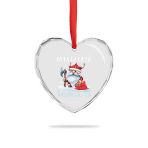 Viking Xmas Heart Crystal Glass Ornament Fa La La La Valhalla La Viking Santa Gnome TS11 Print Your Wear