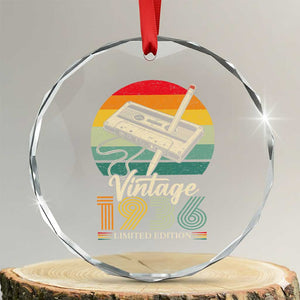 Vintage 1936 Crystal Glass Ornament 90th Birthday Turning 90 Year Old Gifts TS10 Transparent Glass 3'' Circle Print Your Wear