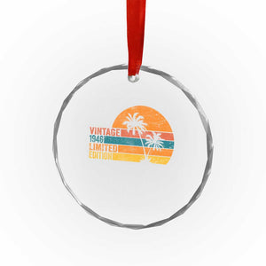 Vintage 1946 Limited Edition Crystal Glass Ornament Retro Sunset 80th Birthday 80 Year Old Gifts TS10 Print Your Wear