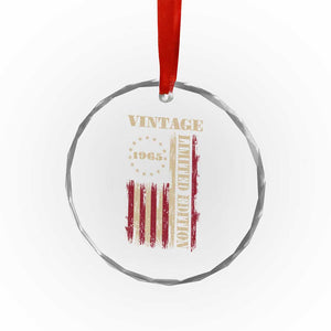 Vintage 1965 Birthday Crystal Glass Ornament Retro American Flag Limited Edition TS10 Print Your Wear