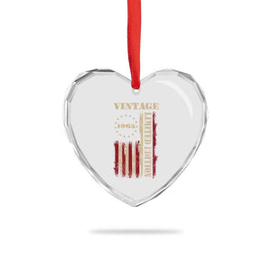 Vintage 1965 Birthday Heart Crystal Glass Ornament Retro American Flag Limited Edition TS10 Print Your Wear
