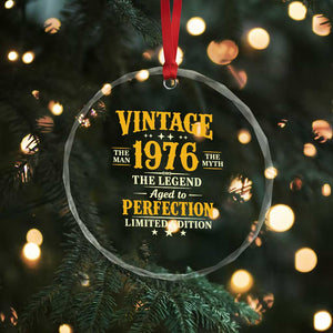 Vintage 1976 Aged to Perfection Crystal Glass Ornament Limited Edition Retro 50th Birthday TS02 Print Your Wear