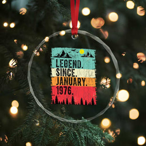 Vintage 1976 Birthday Crystal Glass Ornament Retro 50th Birthday Gifts 50 Years Old TS10 Print Your Wear