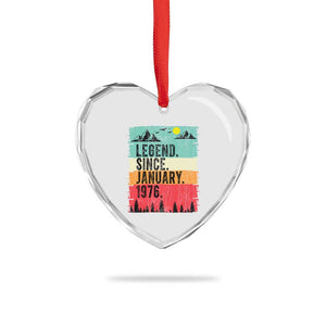 Vintage 1976 Birthday Heart Crystal Glass Ornament Retro 50th Birthday Gifts 50 Years Old TS10 Print Your Wear
