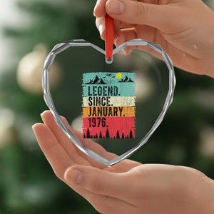 Vintage 1976 Birthday Heart Crystal Glass Ornament Retro 50th Birthday Gifts 50 Years Old TS10 Print Your Wear