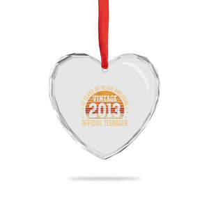 Vintage 2013 Official Teenager Heart Crystal Glass Ornament 13 Year Old 13th Birthday TS10 Print Your Wear