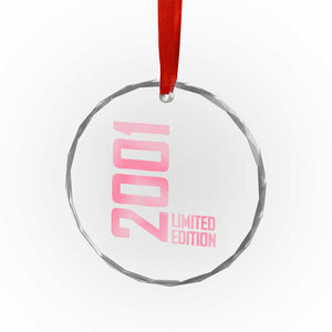 Vintage 25th Birthday Limited Edition 2001 Gift Crystal Glass Ornament TS12 Print Your Wear