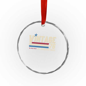 Vintage 76 All Original Parts Crystal Glass Ornament Retro Stripe Patriotic 50th Birthday TS02 Print Your Wear