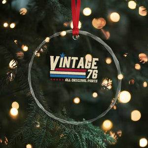 Vintage 76 All Original Parts Crystal Glass Ornament Retro Stripe Patriotic 50th Birthday TS02 Print Your Wear