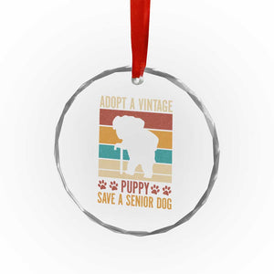 Vintage Adopt a Senior Dog Crystal Glass Ornament Rescue Animal Adoption Old Dog Shelter Pet TS10 Print Your Wear