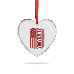 Vintage Alabama Fan Heart Crystal Glass Ornament Classic Retro City USA Flag Game Day TS10 Print Your Wear