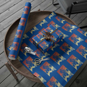 Vintage All-Terrain Vehicles Wrapping Paper Roll Retro 4 Wheeler ATV Riding Quadrider TS10 Blue Print Your Wear