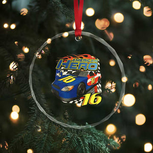 Vintage Americana Speed Legend 16 Tribute Crystal Glass Ornament American Hero #16 Stock Car Memorial - Print Your Wear