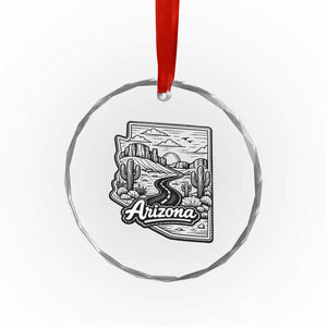 Vintage Arizona Pride Crystal Glass Ornament Cactus Desert Western Landscape TS12 Print Your Wear